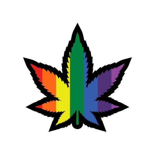 Pin de Enamel de Hoja de Marihuana Arcoíris