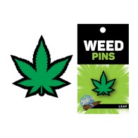 Green Marijuana Leaf Pin for Cannabis Lovers