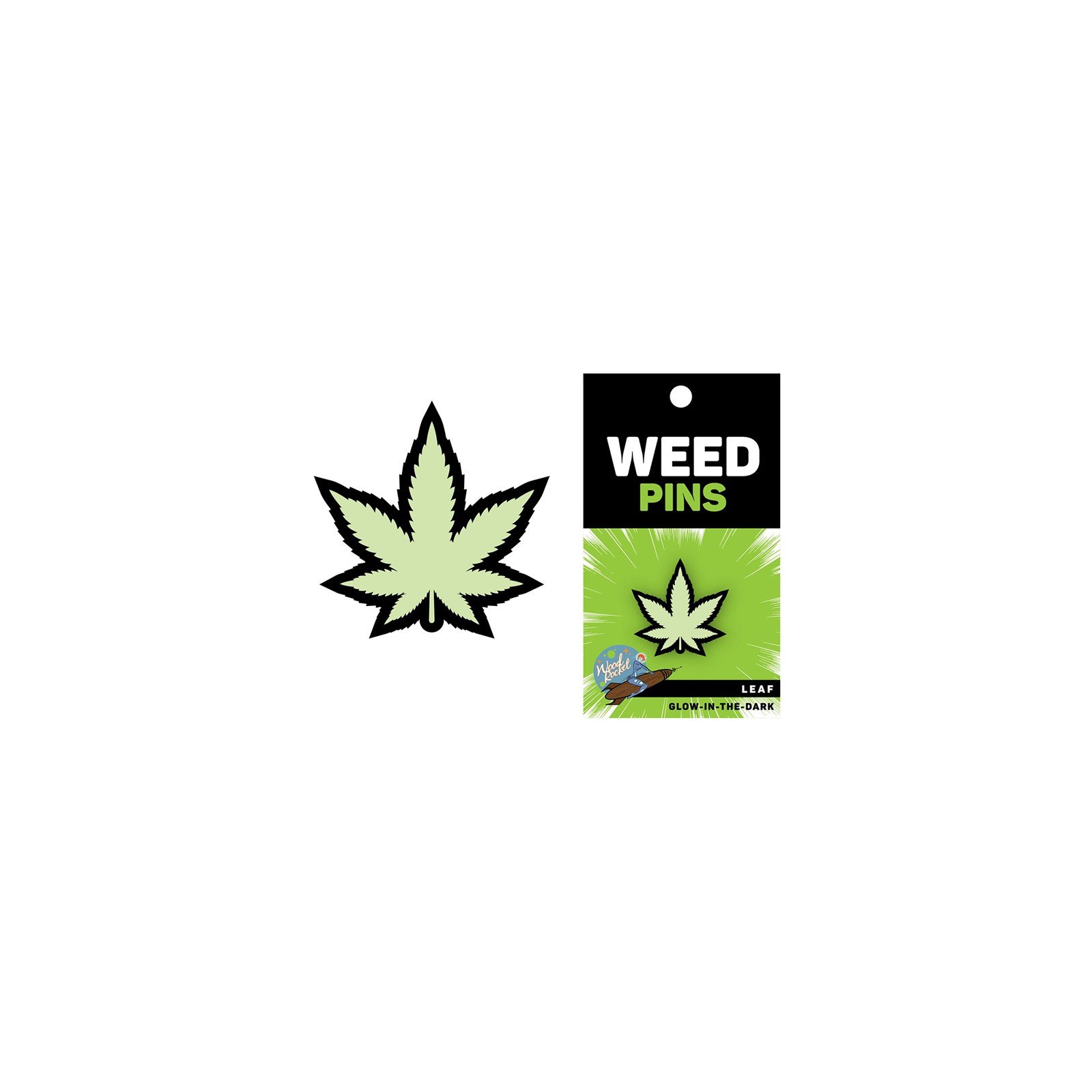 Weed Pin Leaf Glow-in-the-Dark