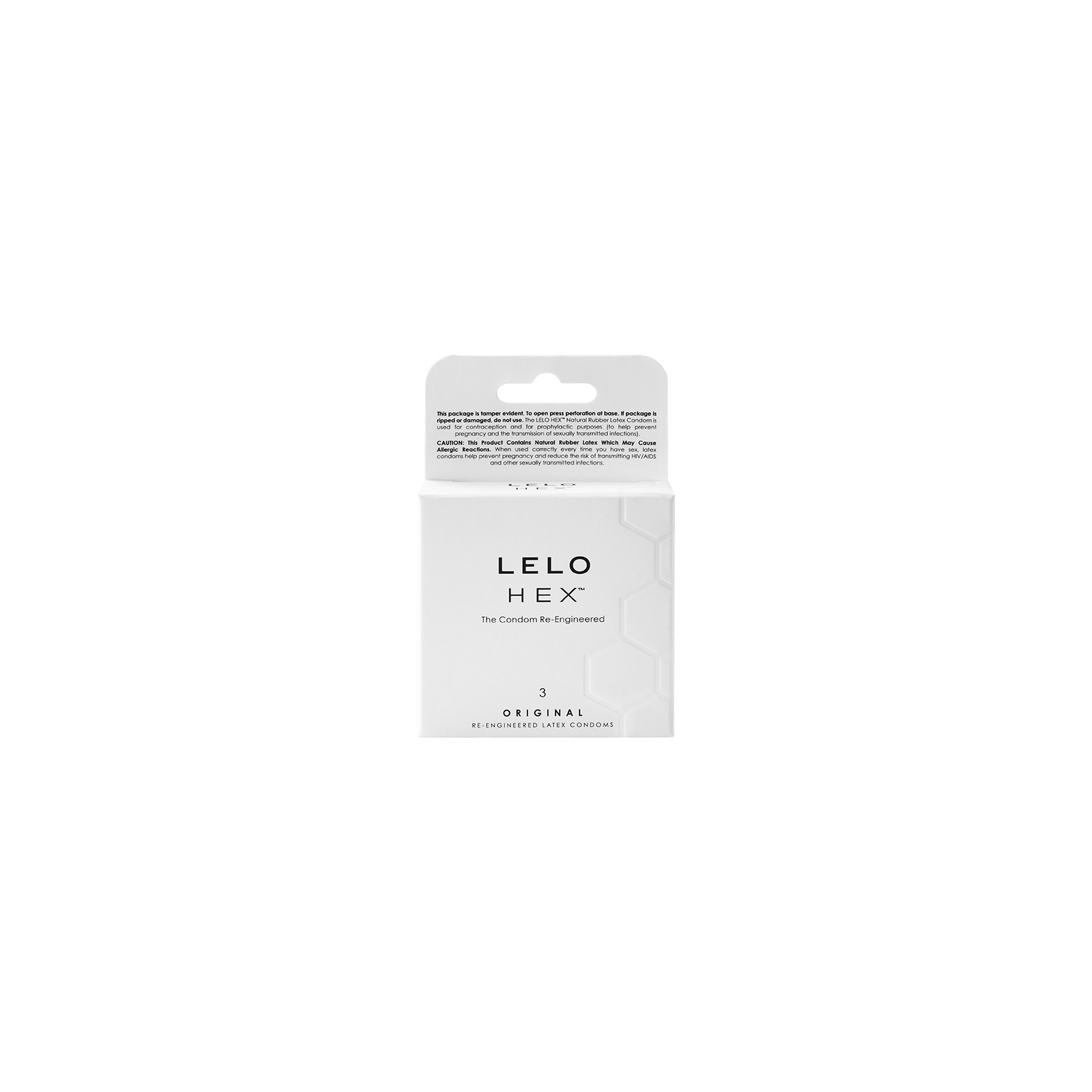 Condones de Látex Lubricados LELO HEX Original Paquete de 3