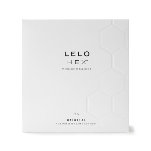 Condones de Látex Lubricados LELO HEX Original Paquete de 36