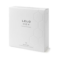 Condones de Látex Lubricados LELO HEX Original Paquete de 36