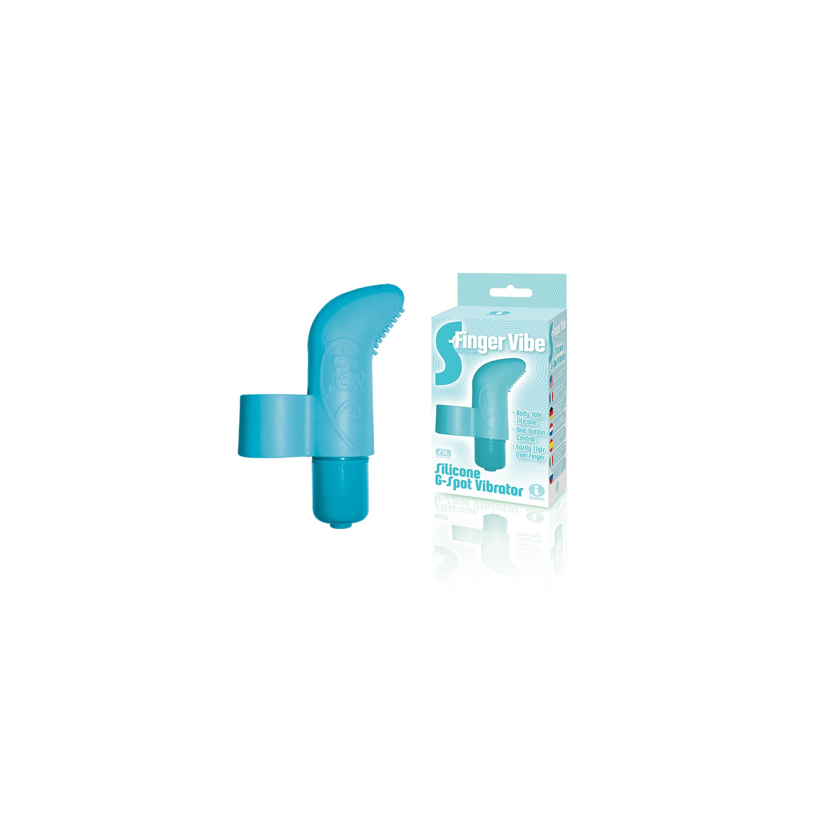 Vibrador S-Finger de 9" Azul | Placer Exquisito