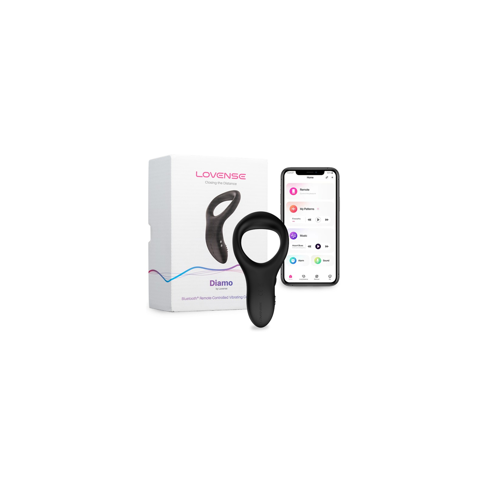 Lovense Diamo Bluetooth Vibrating Cockring Remote Control