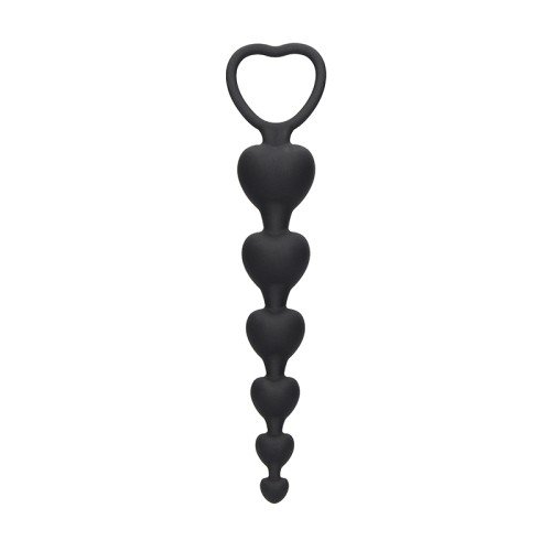 Ouch! Silicone Anal Heart Beads