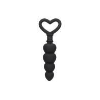 Ouch! Silicone Anal Love Beads Black