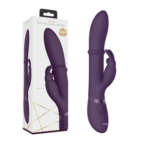 Vibrador Conejo Estimulante Recargable VIVE HALO Púrpura