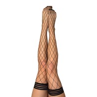 Kixies Michelle Large Net Fishnet Thigh-High Size B