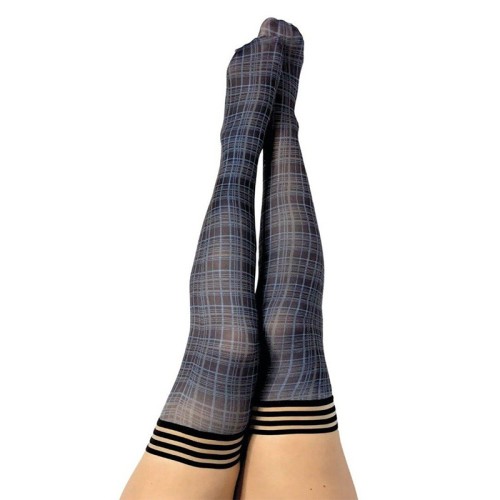 Kixies Debbie Plaid Thigh-Highs