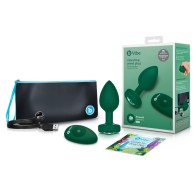 b-Vibe Remote-Controlled Anal Plug with Gem Base Emerald