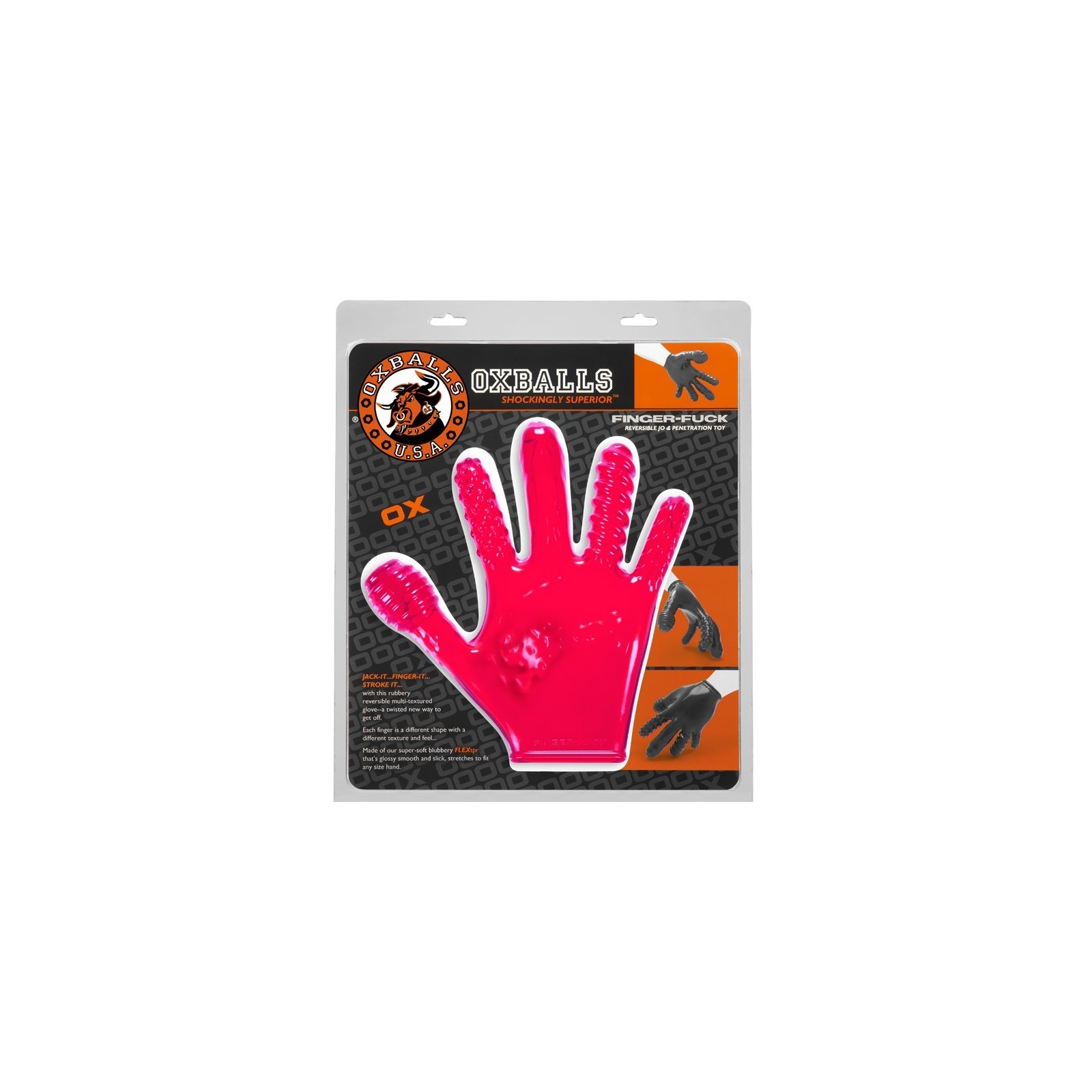 OxBalls FINGER FUCK Glove Hot Pink - Unique Sensation Tool