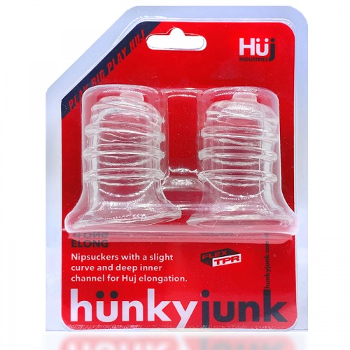 Hunkyjunk ELONG Nipsucker de Base Ancha Transparente