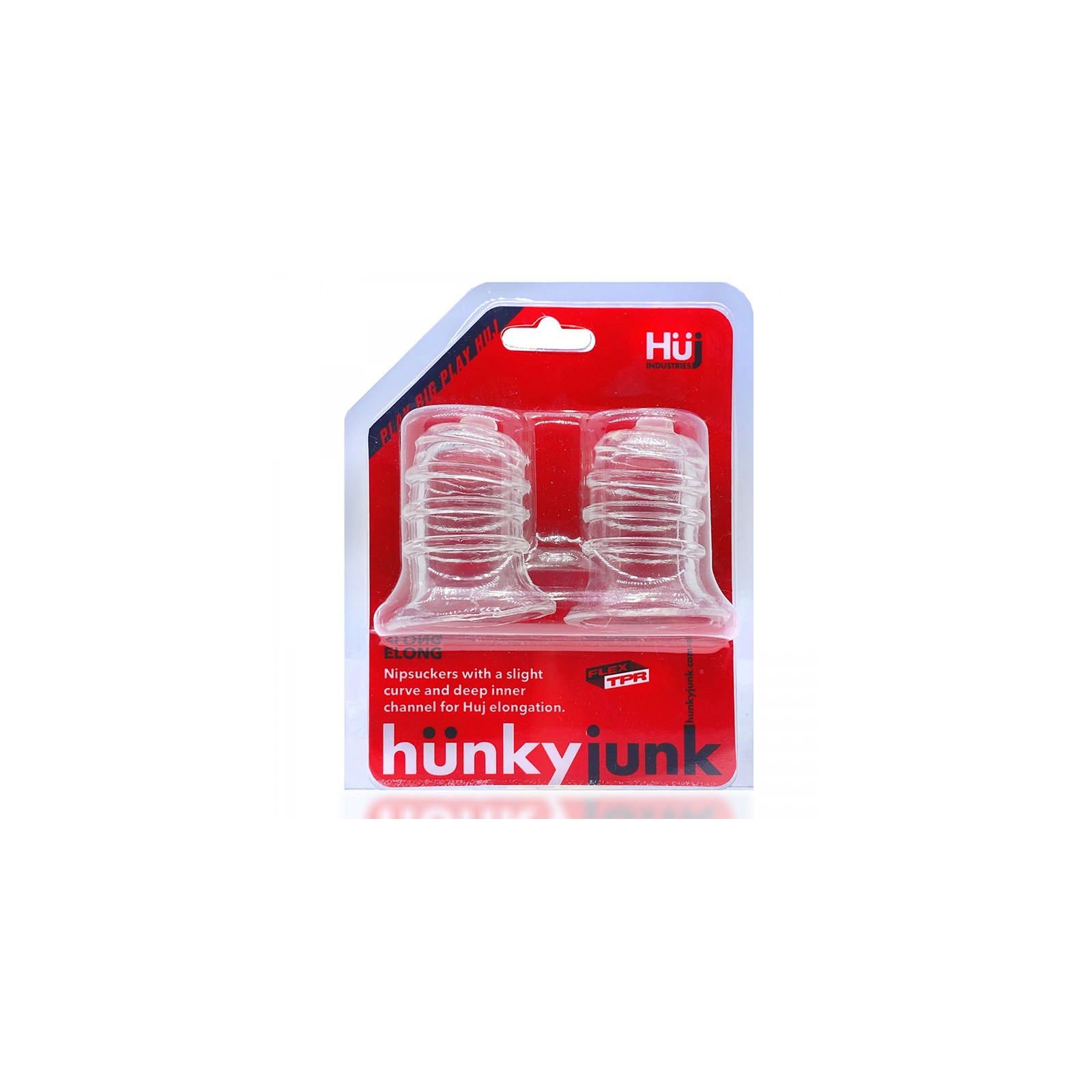 Hunkyjunk ELONG Nipsucker de Base Ancha Transparente