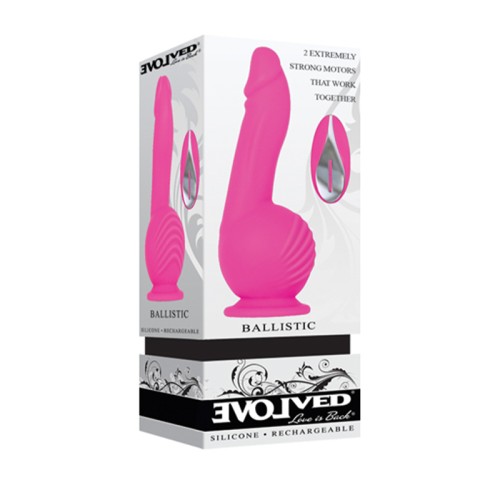 Evolved Ballistic Remote-Controlled Vibrator Dildo Pink