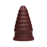 Tantus Cone Ripple Firm Dildo Garnet - Designed for Pleasure