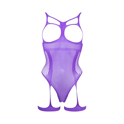 Le Desire Bliss Open-Cup Teddy - Purple Lingerie