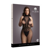 Bodystocking de Encaje y Malla Negra Le Desir para Looks Seductores