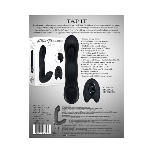 Zero Tolerance Tap It Remote-Controlled Prostate Massager