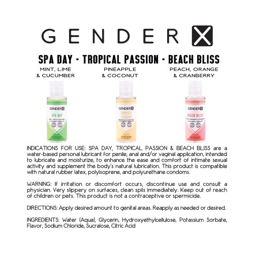 Pack de Viaje de Lubricante Saborizado Gender X