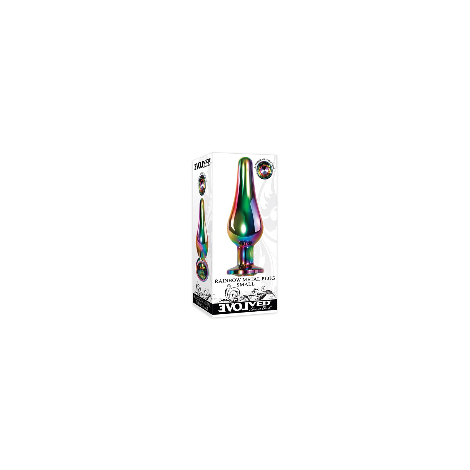 Evolved Rainbow Metal Anal Plug for Beginner Pleasure