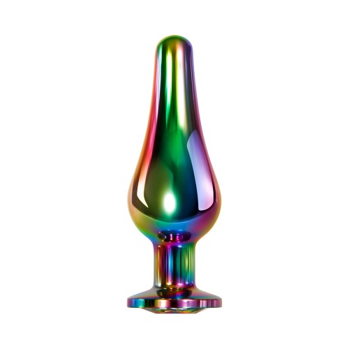 Evolved Rainbow Metal Anal Plug for Beginner Pleasure