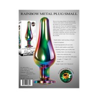 Evolved Rainbow Metal Anal Plug for Beginner Pleasure