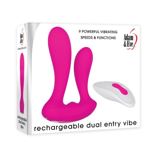 Adam & Eve Remote-Controlled Silicone Dual Entry Vibrator