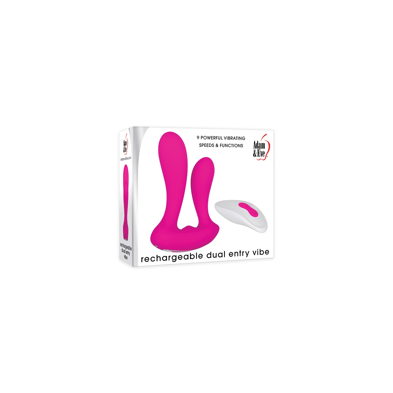 Vibrador de Silicona Doble Entrada Control Remoto Adam & Eve