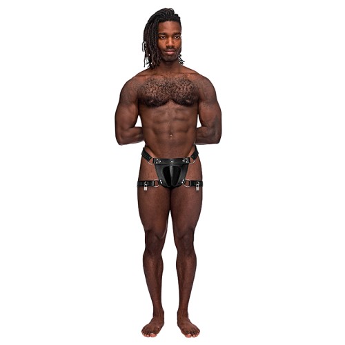 Male Power Leather Scorpio Thong for Intimacy