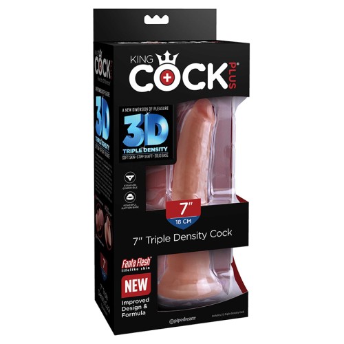 Dildo Pipedream King Cock Plus 7 in. Triple Density