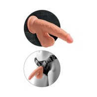 Dildo King Cock Plus de 7 Pulgadas con Triple Densidad y Bolas Móviles