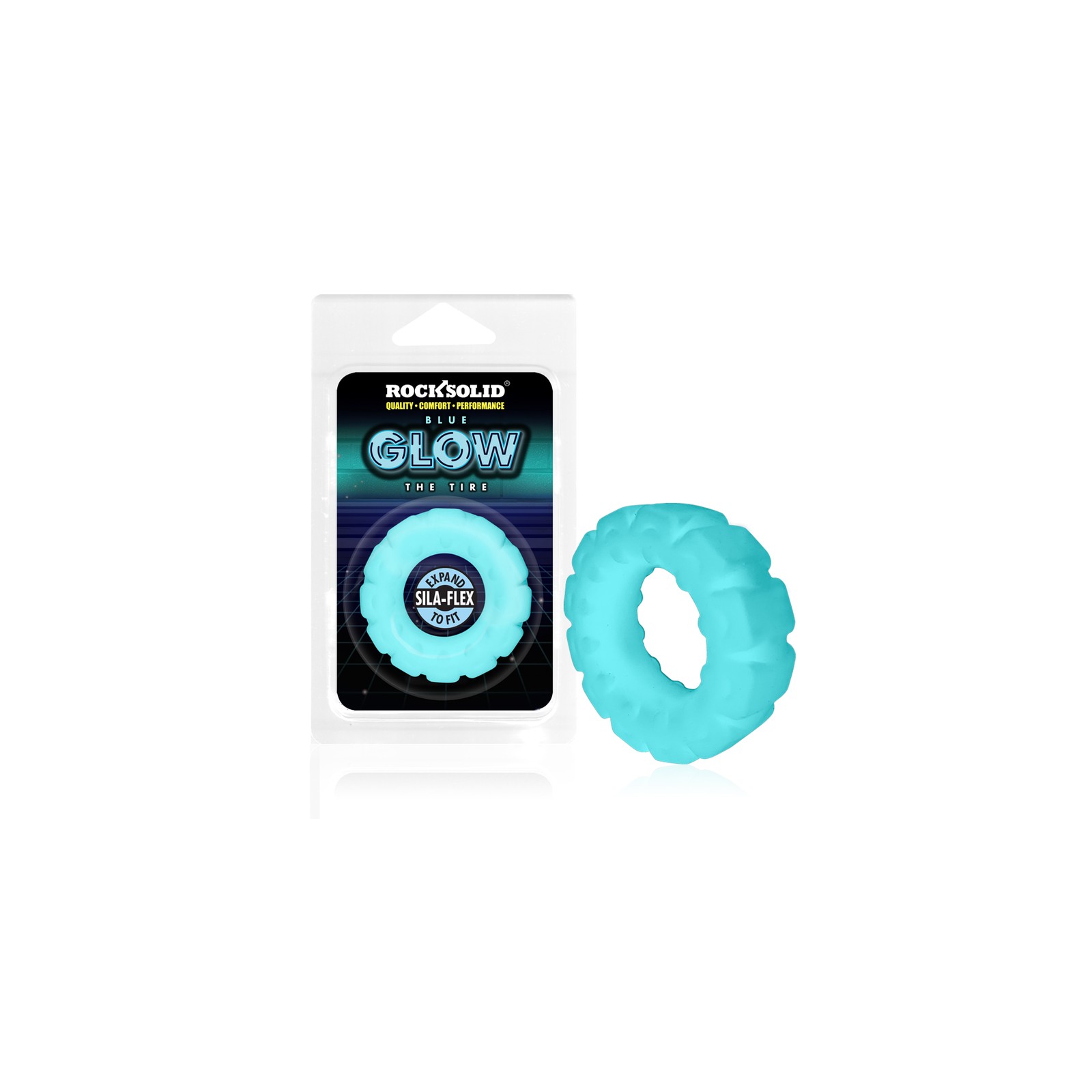 Rock Solid Sila-Flex Glow-in-the-Dark The Tire C-Ring Blue