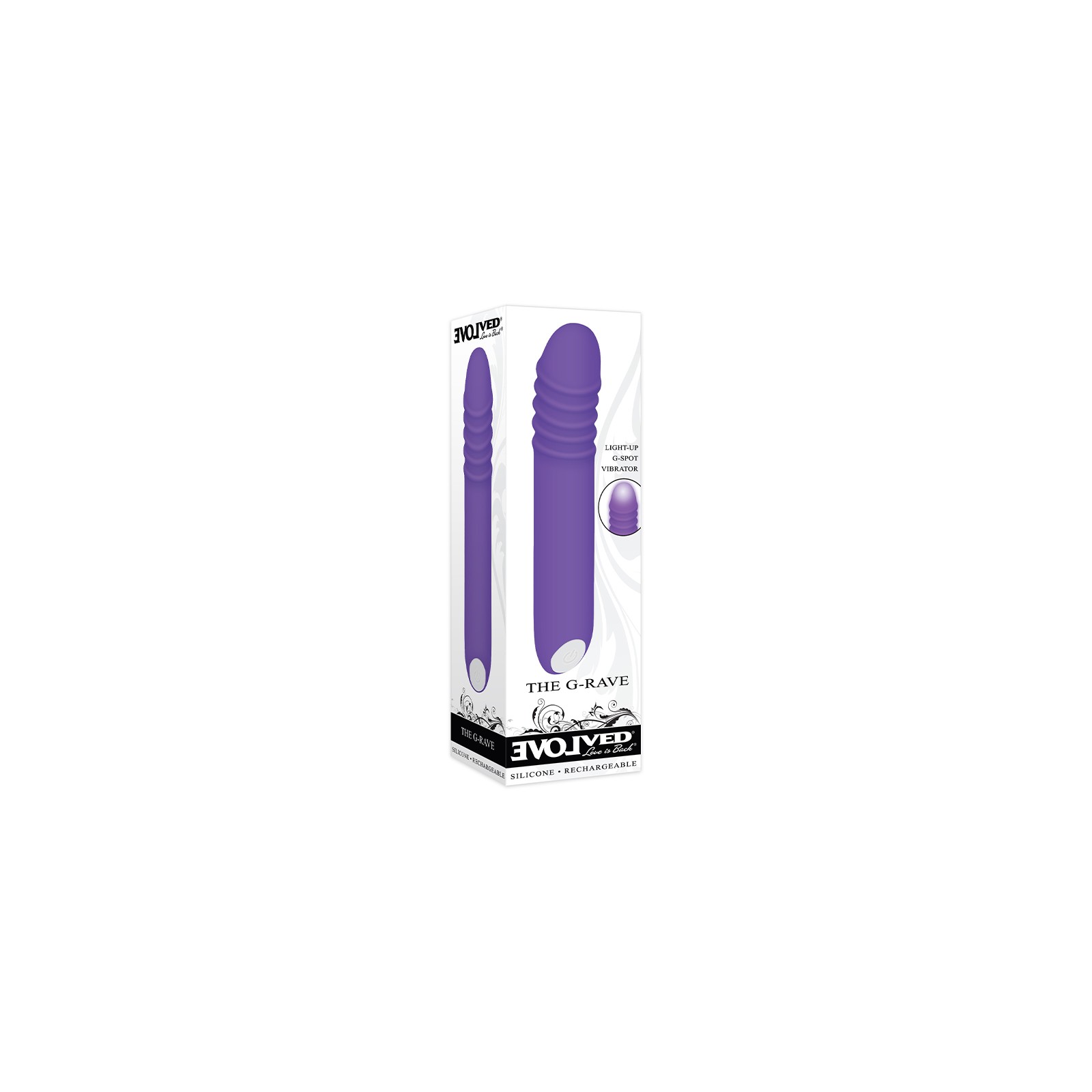 Evolved G-Rave Light-Up G-Spot Vibrator - Purple