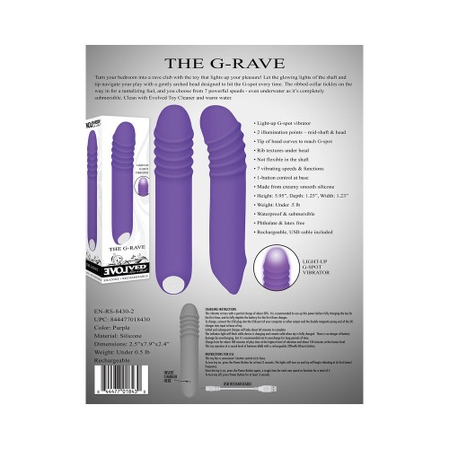 Evolved G-Rave Vibrador Iluminado para Punto G - Púrpura