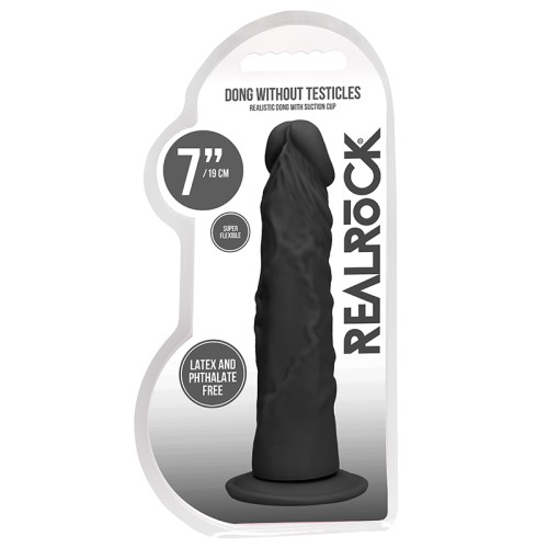 Dildo Realista de 7 Pulgadas con Ventosa Negro RealRock