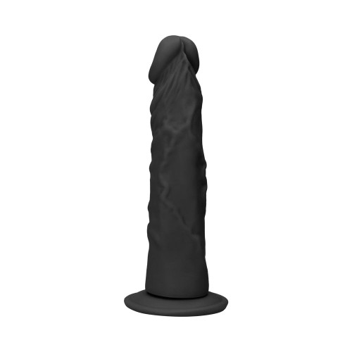 RealRock 7 inch Realistic Dildo with Suction Cup Black