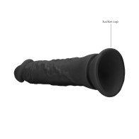 RealRock 7 inch Realistic Dildo with Suction Cup Black