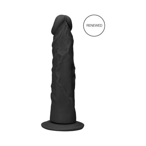 RealRock 7 inch Realistic Dildo with Suction Cup Black