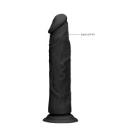 RealRock 7 inch Realistic Dildo with Suction Cup Black