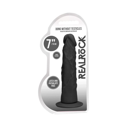 Dildo Realista de 7 Pulgadas con Ventosa Negro RealRock