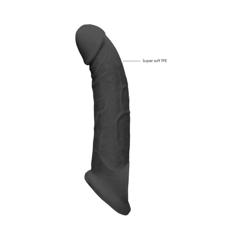 Extensor de Pene Realista de 9 in Sling Negro RealRock - Mejora Tu Tamaño