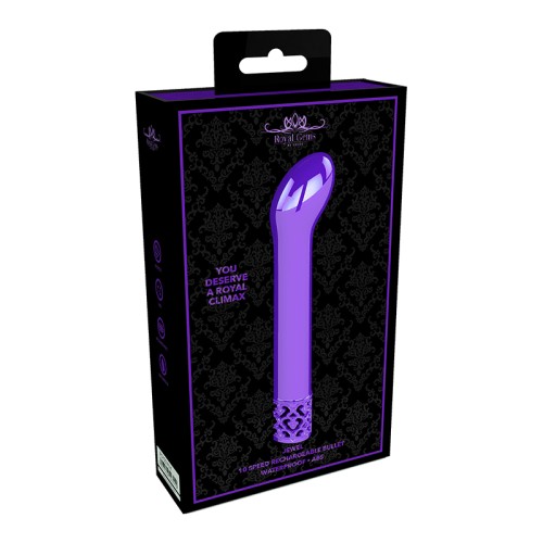 Vibrador Bullet Curvado Recargable Royal Gems Jewel Púrpura