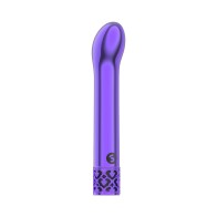 Vibrador Bullet Curvado Recargable Royal Gems Jewel Púrpura