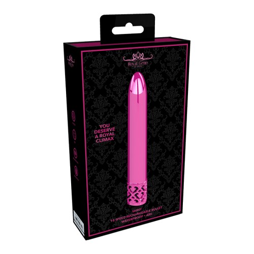 Royal Gems Shiny Rechargeable Bullet Vibrator Pink