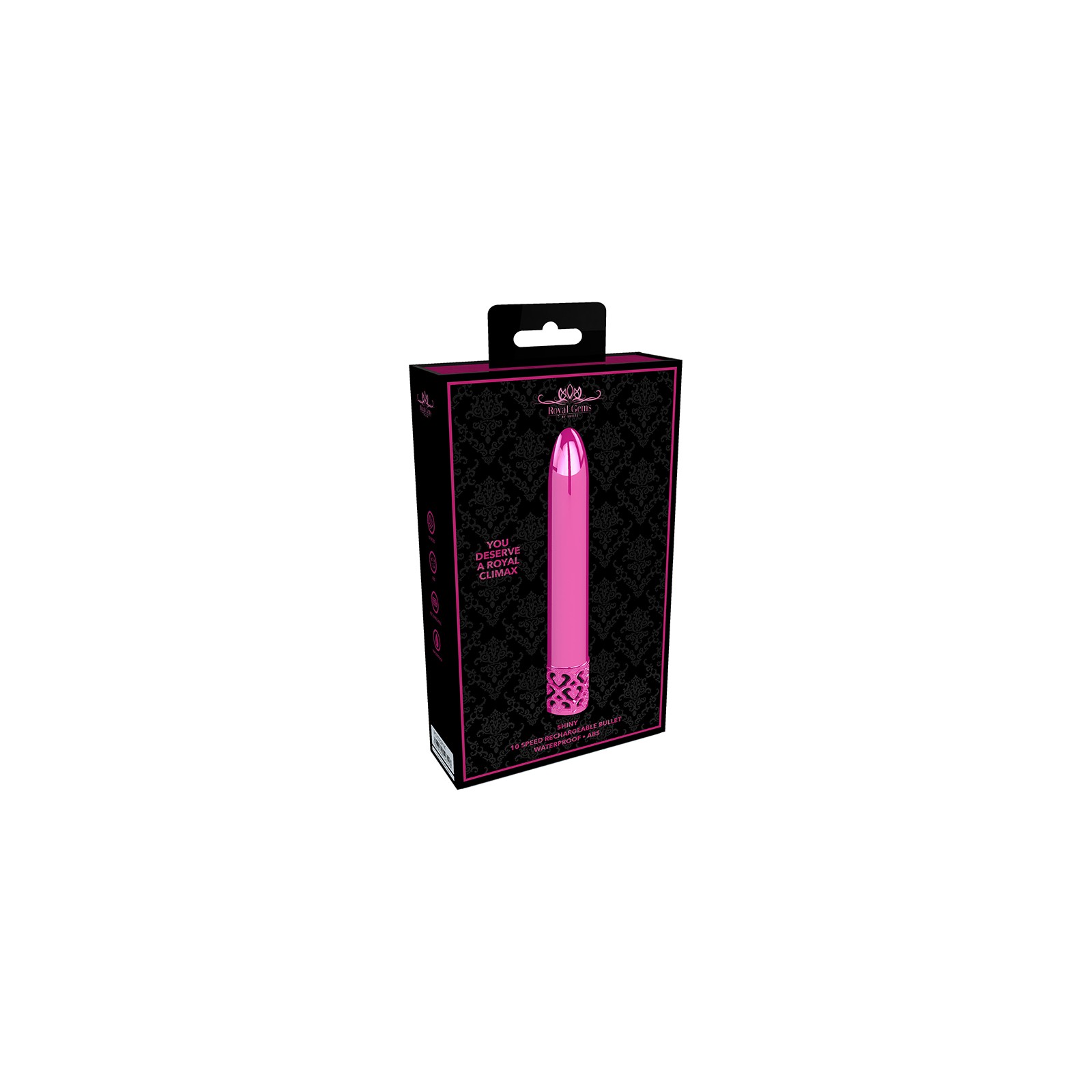 Royal Gems Shiny Rechargeable Bullet Vibrator Pink