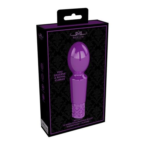 Royal Gems Brilliant Rechargeable Silicone Wand Bullet Vibrator