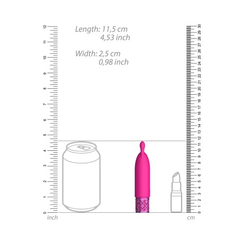 Royal Gems Twinkle Rechargeable Silicone Bullet Vibrator Pink