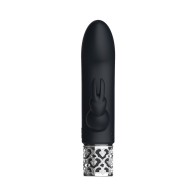 Royal Gems Dazzling Rechargeable Mini Rabbit Vibrator Black