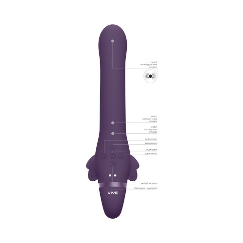 VIVE SATU Triple Motor Strapless Strap-On - Ultimate Pleasure