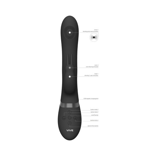 VIVE RINI Rechargeable Rabbit Vibrator Triple Motor